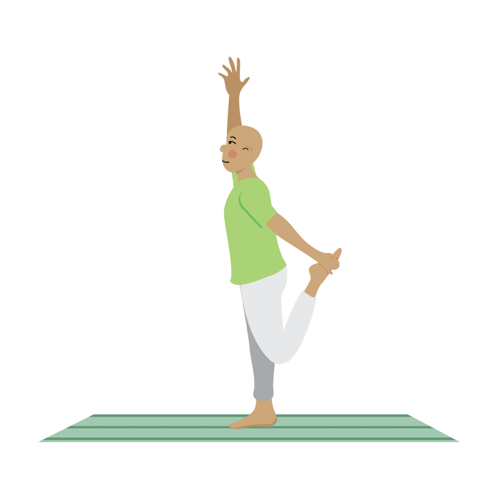 Woman doing lion pose simhasana exercise Vector Image