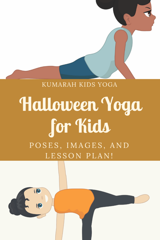 halloween themed yoga for kids, yoga poses to celebrate halloween for kids