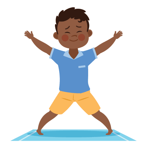 illustration of star yoga pose