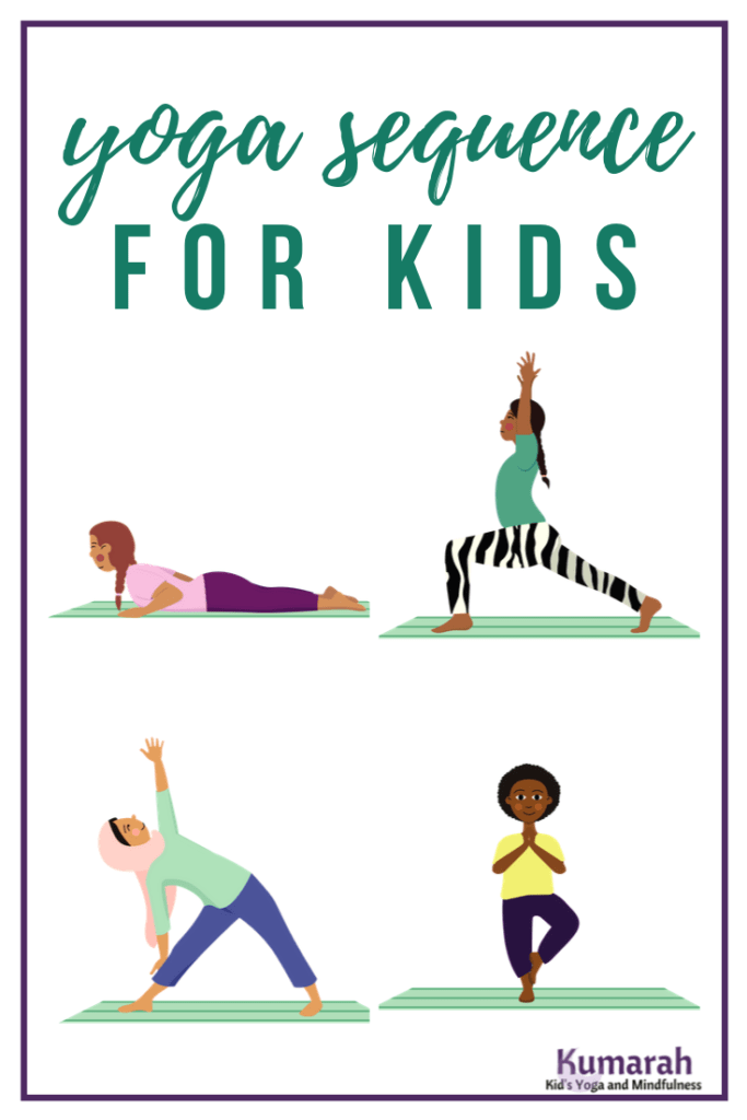 kids yoga sequences, kids yoga poses, images, descriptions and tops of tips for how to teach kids yoga, kids yoga sequences that keep kids engaged