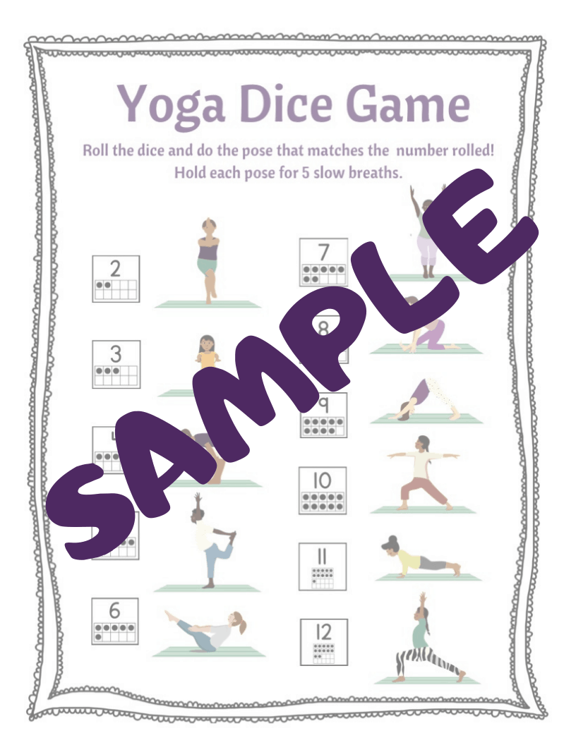 Yoga Dice, yoga games, fun exercises