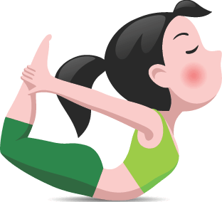 bow pose, or vase pose for kids, lay on your tummy and reach for your feet, press your feet back and lift up your head and shoulders