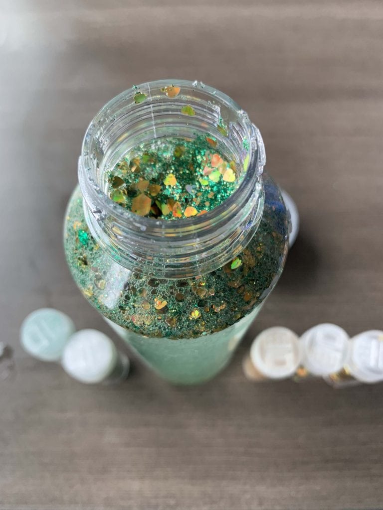 how to make a glitter jar with glitter and glycerin and soap