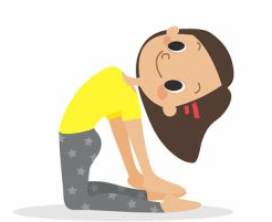 yoga camel pose for kids,