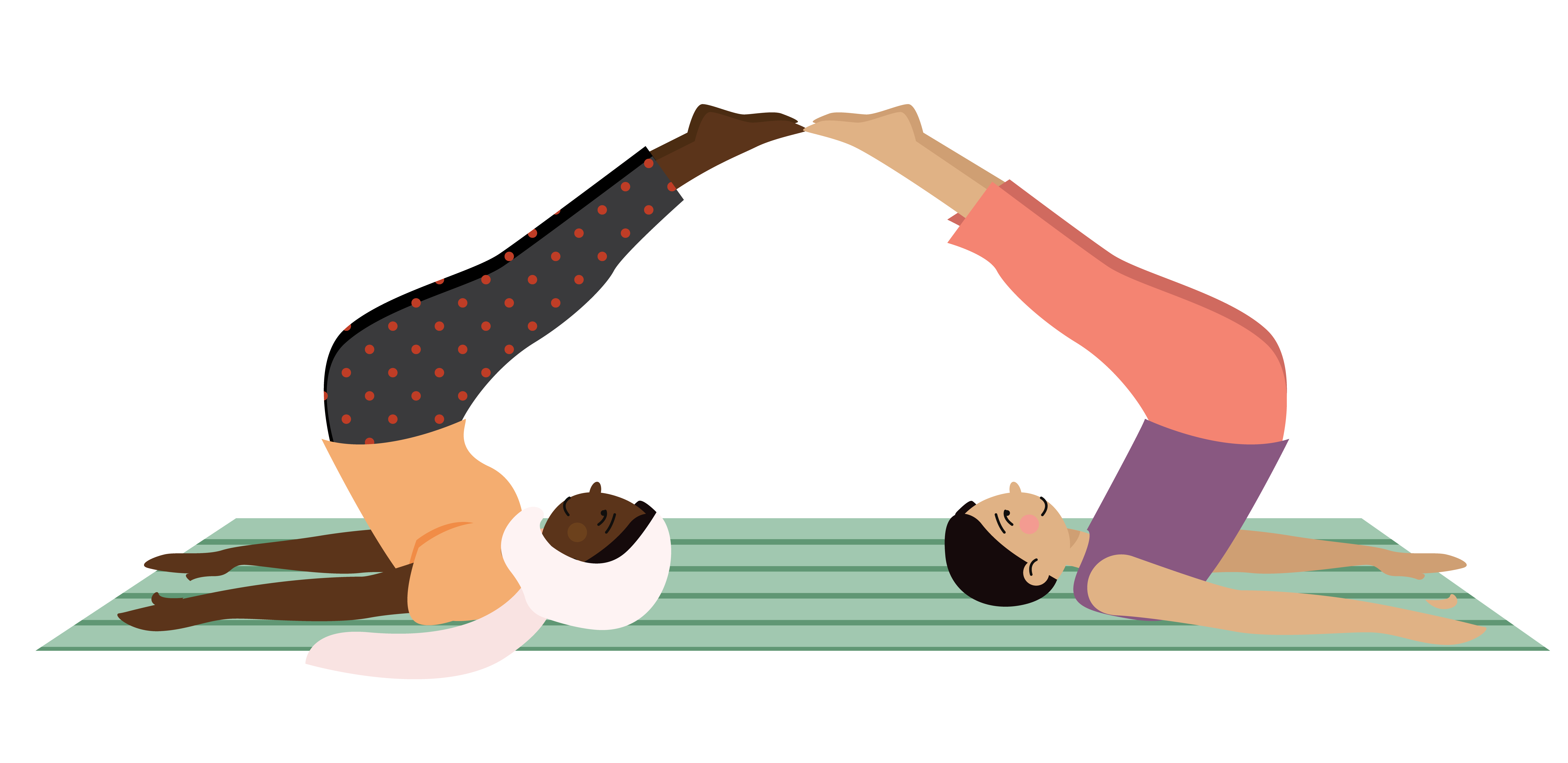 kids partner plow pose for playing games with a ball shoulder stand pass