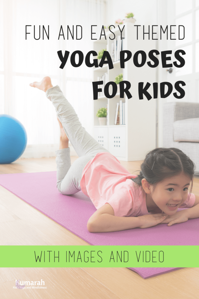 easy themed kids yoga poses, yoga poses for kids with a theme