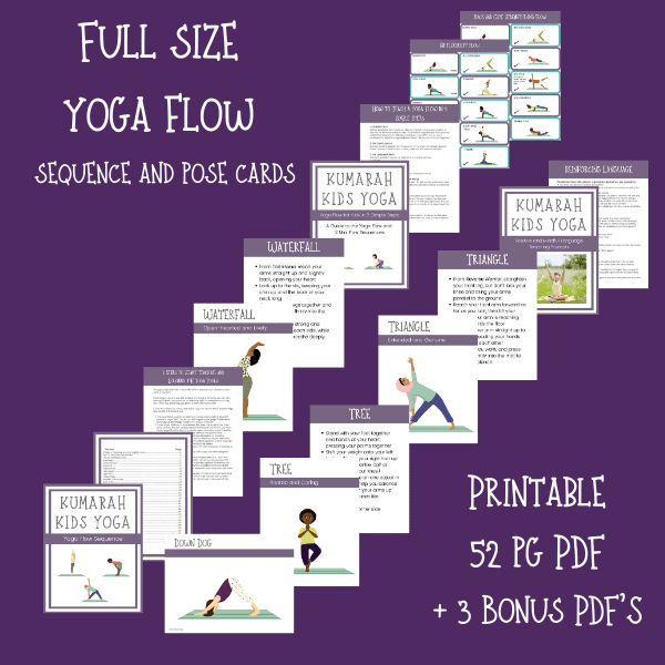 Kids Yoga Pose Cards for a Yoga Flow Sequence : Kumarah