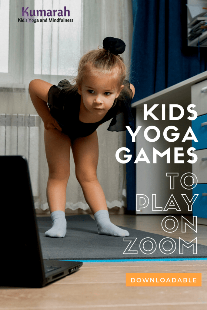 virtual and distance learning games for kids yoga classes on zoom.