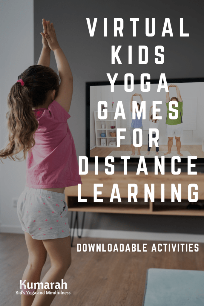 virtual and distance learning games for kids yoga classes on zoom.