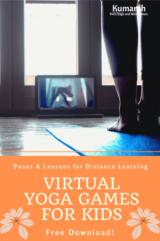 virtual and distance learning games for kids yoga classes on zoom, yoga games for kids in social distance