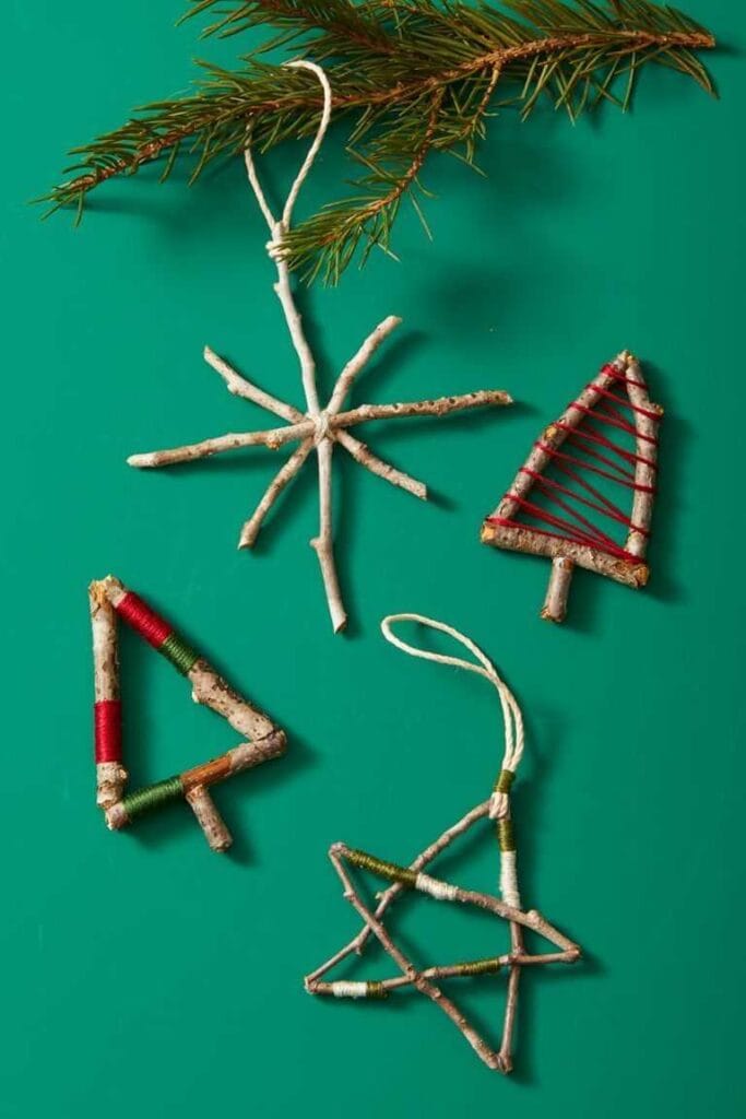 Mindfulness craft christmas tree ornaments