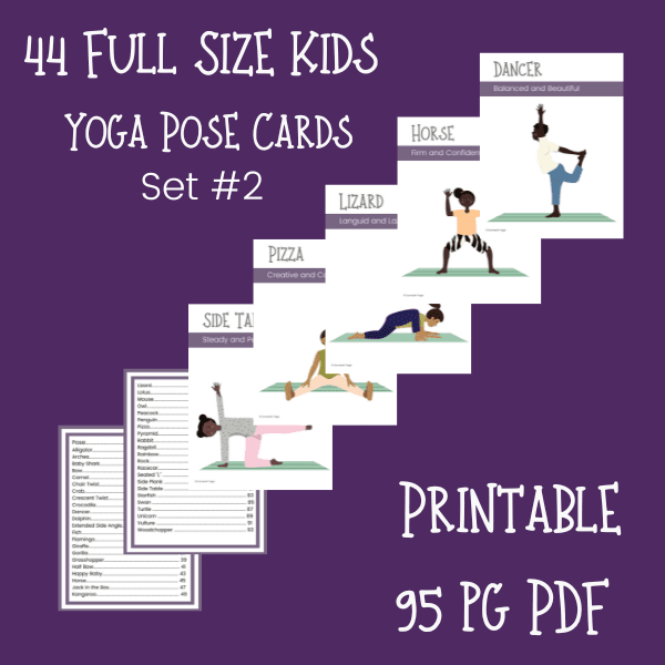Full Size Kids Yoga Pose Cards - Set #2