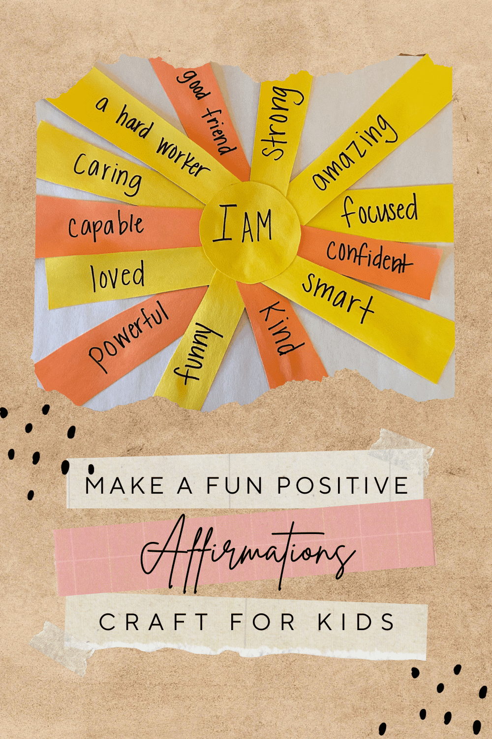 fun positive affirmation craft for kids