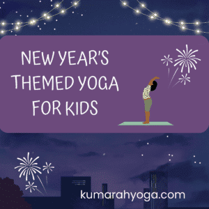 New Year's themed yoga for kids