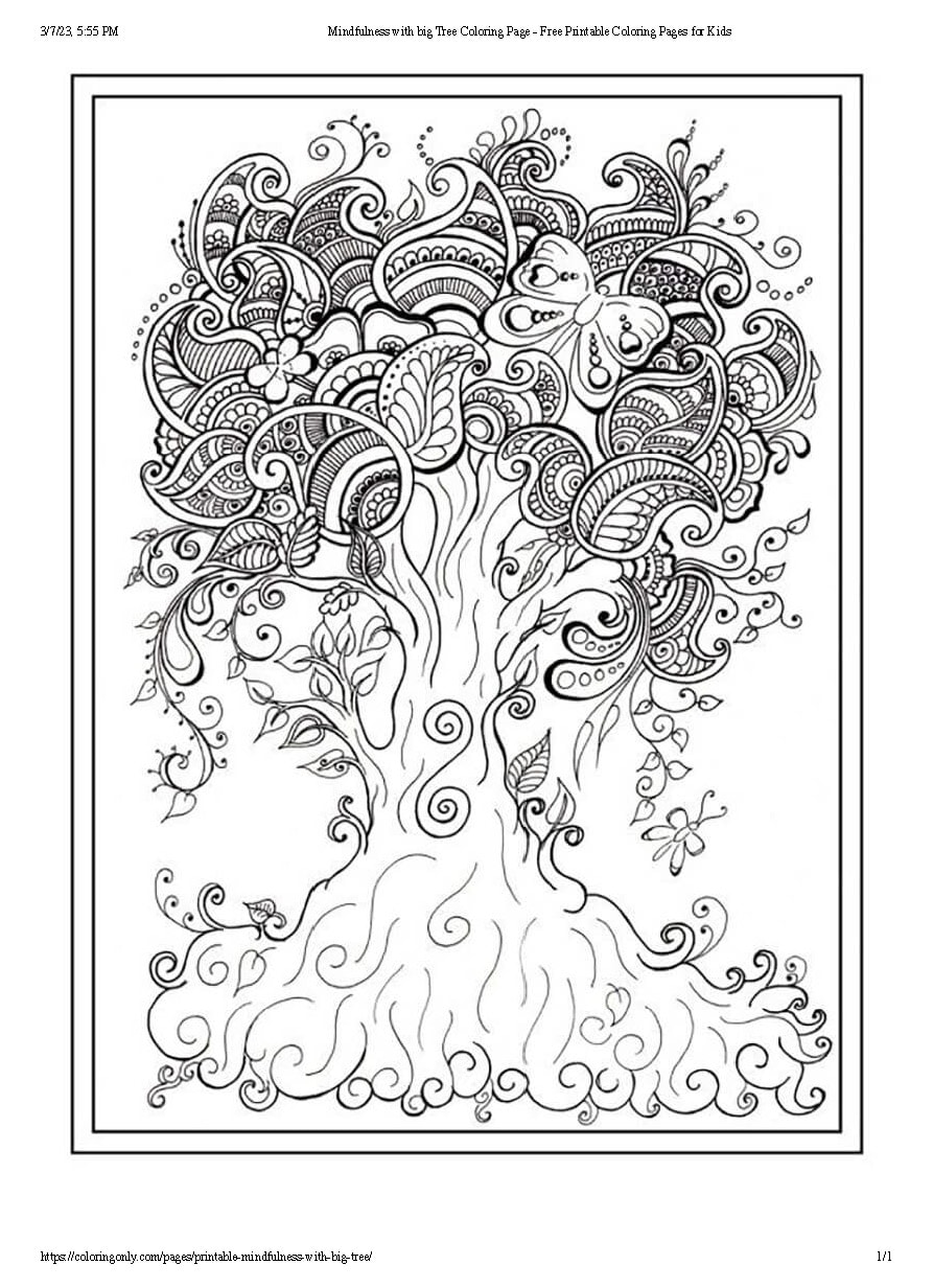 mindfulness coloring pages for kids