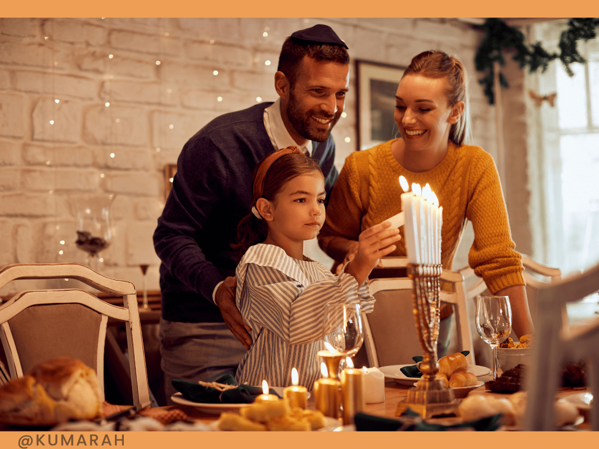 Hanukkah holiday themed yoga and mindfulness