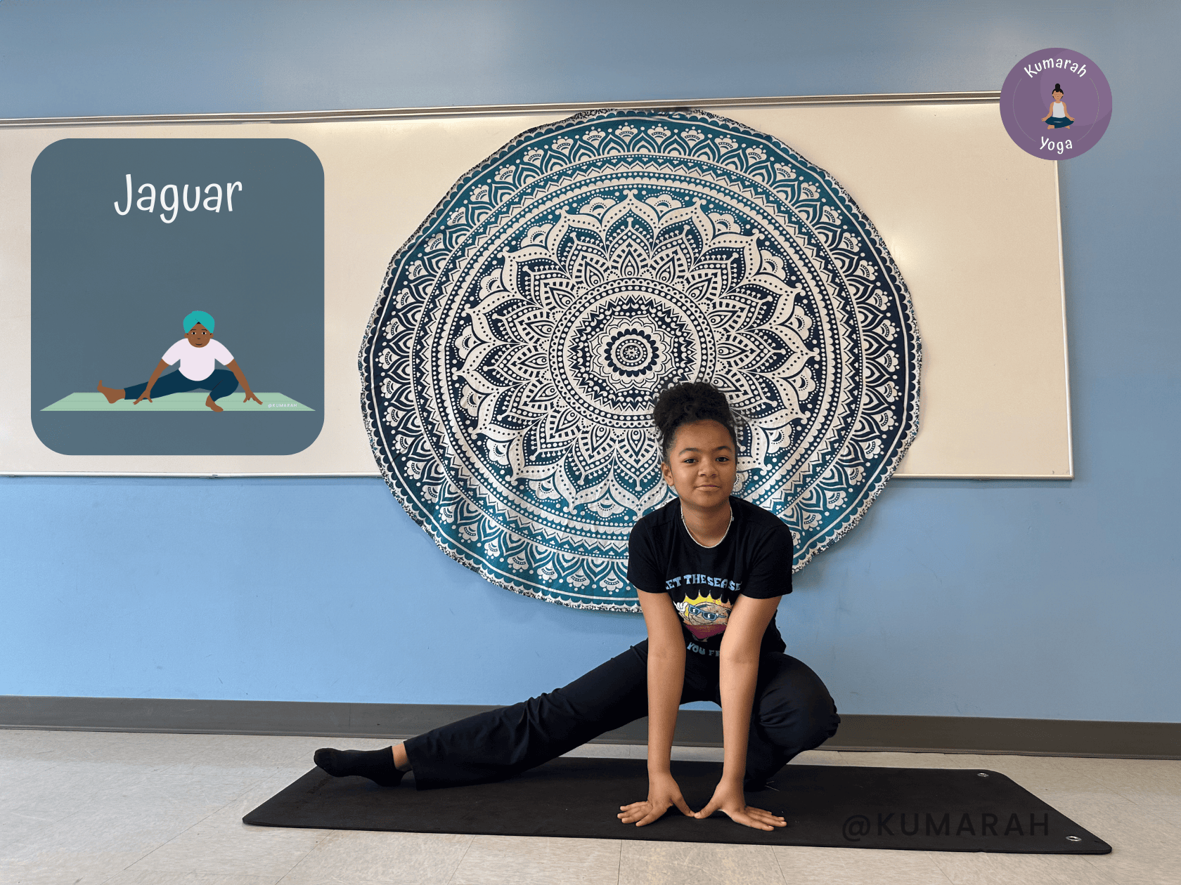 teen doing jaguar pose